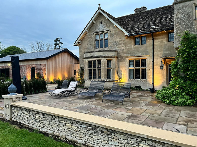 garden patio dusk