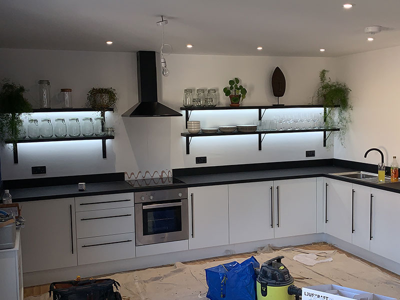 kitchen lighting install